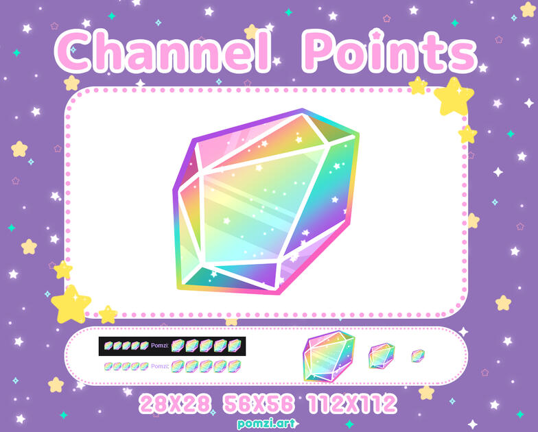 neon rainbow crystal