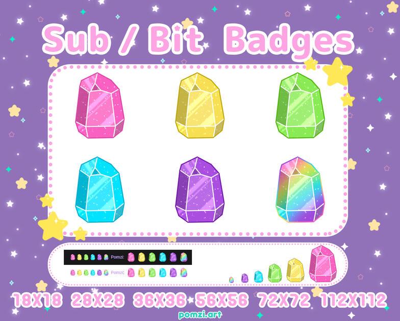 colorful magic crystal sub bits